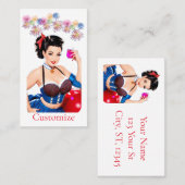 Carte De Visite Cocktail Party Girl Thunder_Cove (Devant / Derrière)