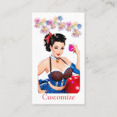 Carte De Visite Cocktail Party Girl Thunder_Cove (Devant)