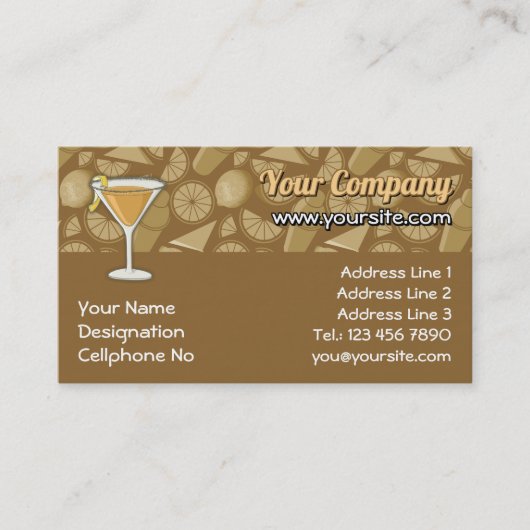 Carte De Visite Cocktail Sidecar (Devant)
