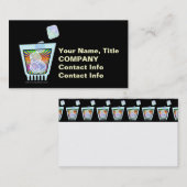 CARTE DE VISITE COCKTAIL - VIEILLE MODE - VERRE ROCHERS (Devant / Derrière)