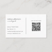 Carte De Visite Cocktails à l'aquarelle avec code QR (Dos)