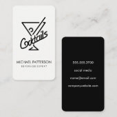 Carte De Visite Cocktails / Bartender (Devant / Derrière)
