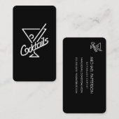 Carte De Visite Cocktails / Bartender (Devant / Derrière)