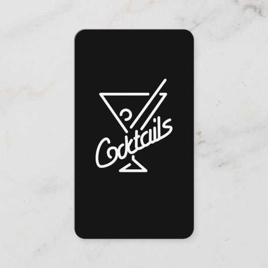 Carte De Visite Cocktails / Bartender (Devant)