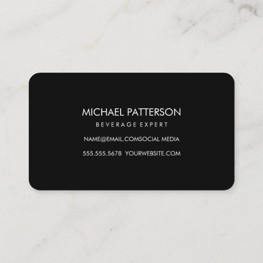 Carte De Visite Cocktails / Bartender (Dos)