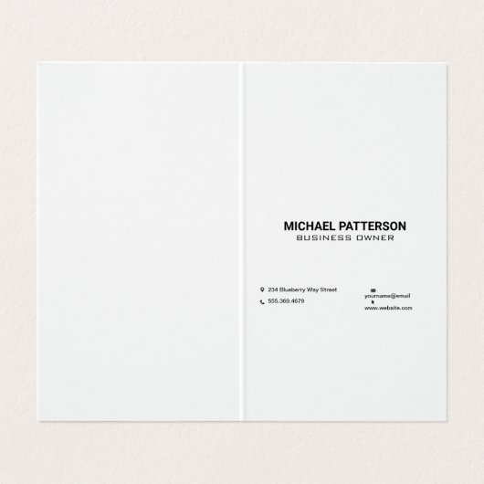 Carte De Visite Cocktails | Code QR | Ajouter personnalisé (Intérieur déplié)