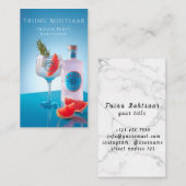 Carte De Visite Cocktails de barmans de fêtes privées (Devant / Derrière)