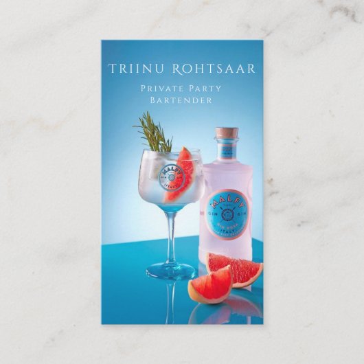 Carte De Visite Cocktails de barmans de fêtes privées (Devant)