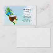 Carte De Visite Cocktails d'été (Devant / Derrière)