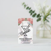 Carte De Visite Cocktails Martini Logo | Marbre et Rose (Debout devant)