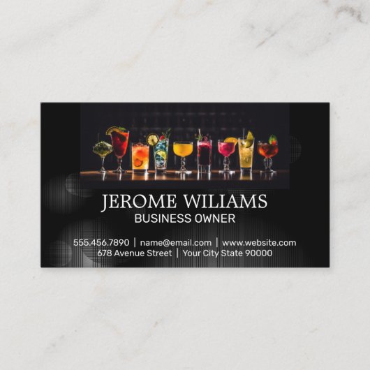 Carte De Visite Cocktails mixtes | Restaurant (Devant)