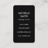 Carte De Visite Cocktails / Parties scintillant de glamour (Dos)