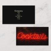 Carte De Visite Cocktails sur la brique (Devant / Derrière)