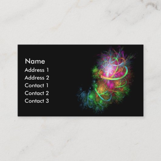 Carte De Visite Cocoon Design fractal (Devant)