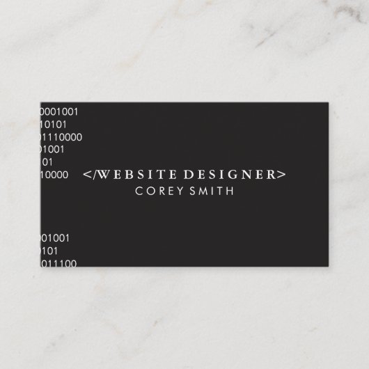 Carte De Visite Codage (Devant)