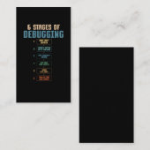 Carte De Visite Codage Humour de débogage Programmation Codeur de  (Devant / Derrière)