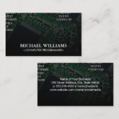 Carte De Visite Codage | Processeur microprocesseur (Devant / Derrière)
