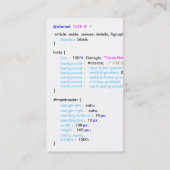 Carte De Visite Code (Dos)