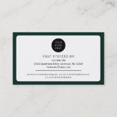 Carte De Visite Code barcode qr moderne médias sociaux avec logo (Dos)