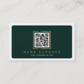 Carte De Visite Code barcode qr moderne médias sociaux avec logo (Devant)