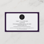 Carte De Visite Code barcode qr moderne médias sociaux avec logo b (Dos)