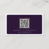 Carte De Visite Code barcode qr moderne médias sociaux avec logo b (Devant)