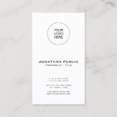 Carte De Visite Code barre Modèle vertical élégant moderne Code QR (Dos)