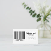 Carte De Visite code barre personnalisé simple ajouter votre site  (Debout devant)