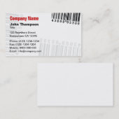 Carte De Visite Code barres (Devant / Derrière)