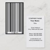 Carte De Visite Code barres (Devant / Derrière)