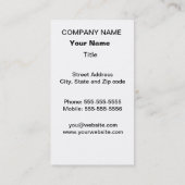 Carte De Visite Code barres (Dos)