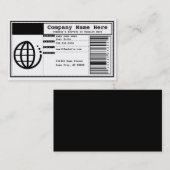 Carte De Visite code-barres (Devant / Derrière)