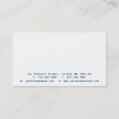 Carte De Visite Code barres - bleu (Dos)