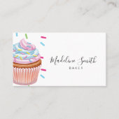 Carte De Visite Code-barres du bar à cupcakes arc-en-ciel de Sprin (Devant)