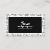 Carte De Visite Code binaire bandes blanches noires (Dos)