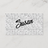 Carte De Visite Code binaire bandes blanches noires (Devant)