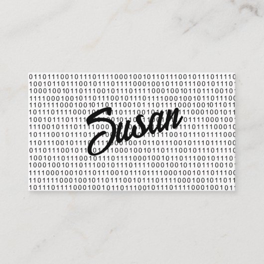 Carte De Visite Code binaire bandes blanches noires (Devant)