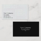 Carte De Visite Code binaire pour GEEK (Devant / Derrière)