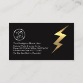 Carte De Visite Code binaire rouge Éclair électrique (Dos)