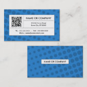 Carte De Visite code bleu de l'image tramée QR (Devant / Derrière)