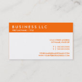 Carte De Visite code couleur html orange FF6600 (Dos)