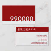 Carte De Visite code couleur html rouge 990000 (Devant / Derrière)