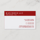 Carte De Visite code couleur html rouge 990000 (Dos)
