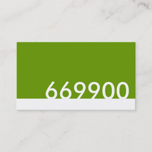 Carte De Visite code couleur html vert 669900 (Devant)