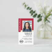 Carte De Visite Code de l'agent de signature du prêt public notair (Debout devant)