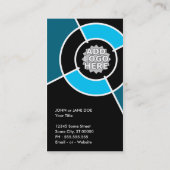 Carte De Visite code de l'aqua QR et cible de logo (Dos)