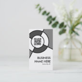 Carte De Visite Code de QR et cible de logo (Debout devant)