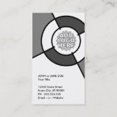 Carte De Visite Code de QR et cible de logo (Dos)