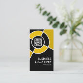 Carte De Visite code de QR et cible oranges de logo (Debout devant)
