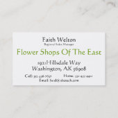 Carte De Visite Code de QR le singe (Dos)